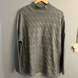 J. Jill Funnel Neck Cable Knit Sweater